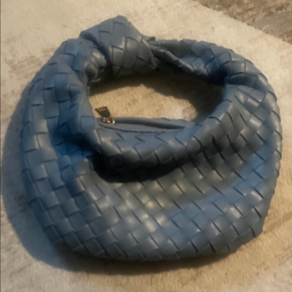 Blue Woven handbag bottega